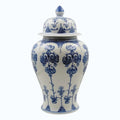 Ceramic Ginger Jar Blue and White 38cm