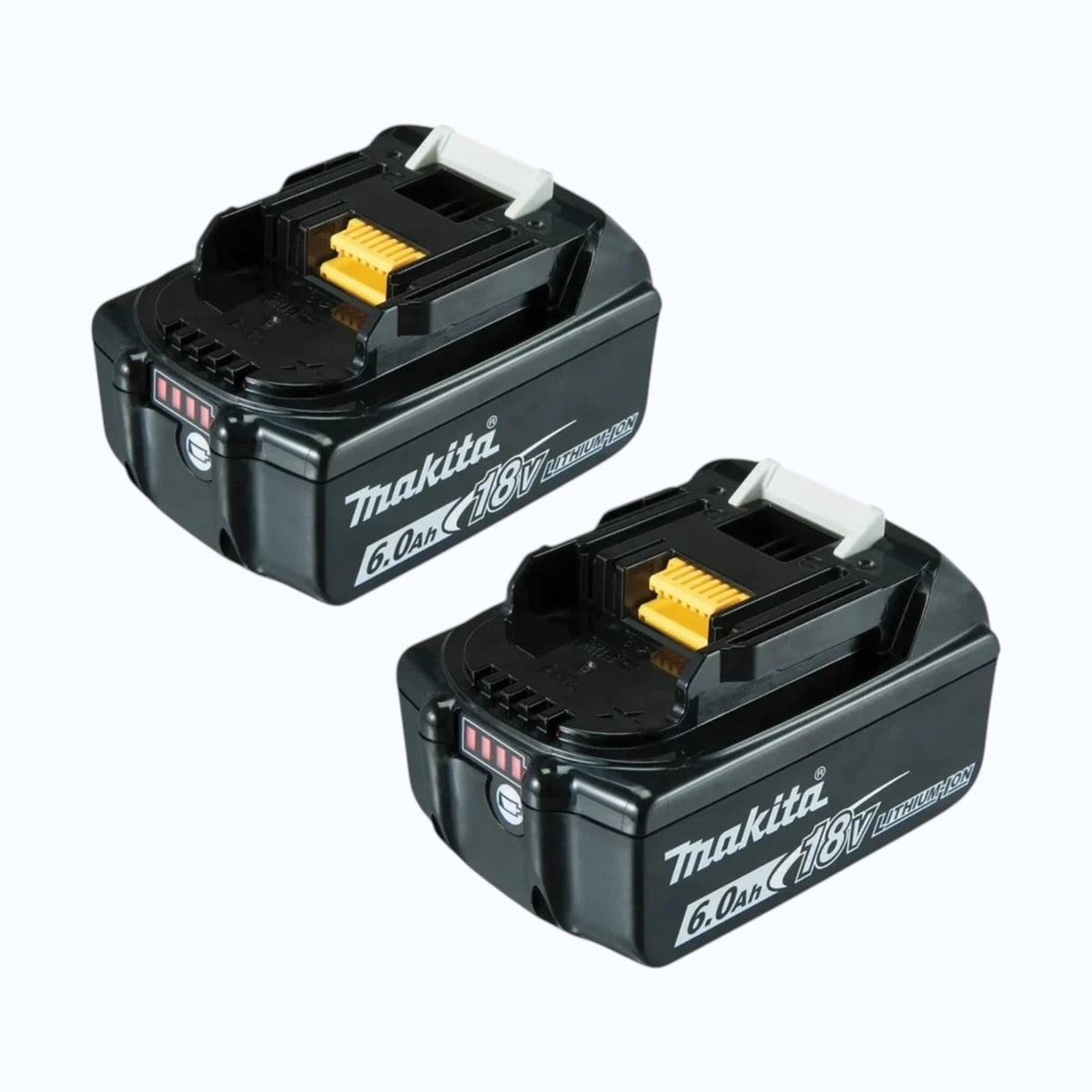 Makita 18V 6.0Ah BL1860B-L battery twin pack