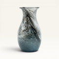 Marbled ceramic vase with high-gloss water-safe finish