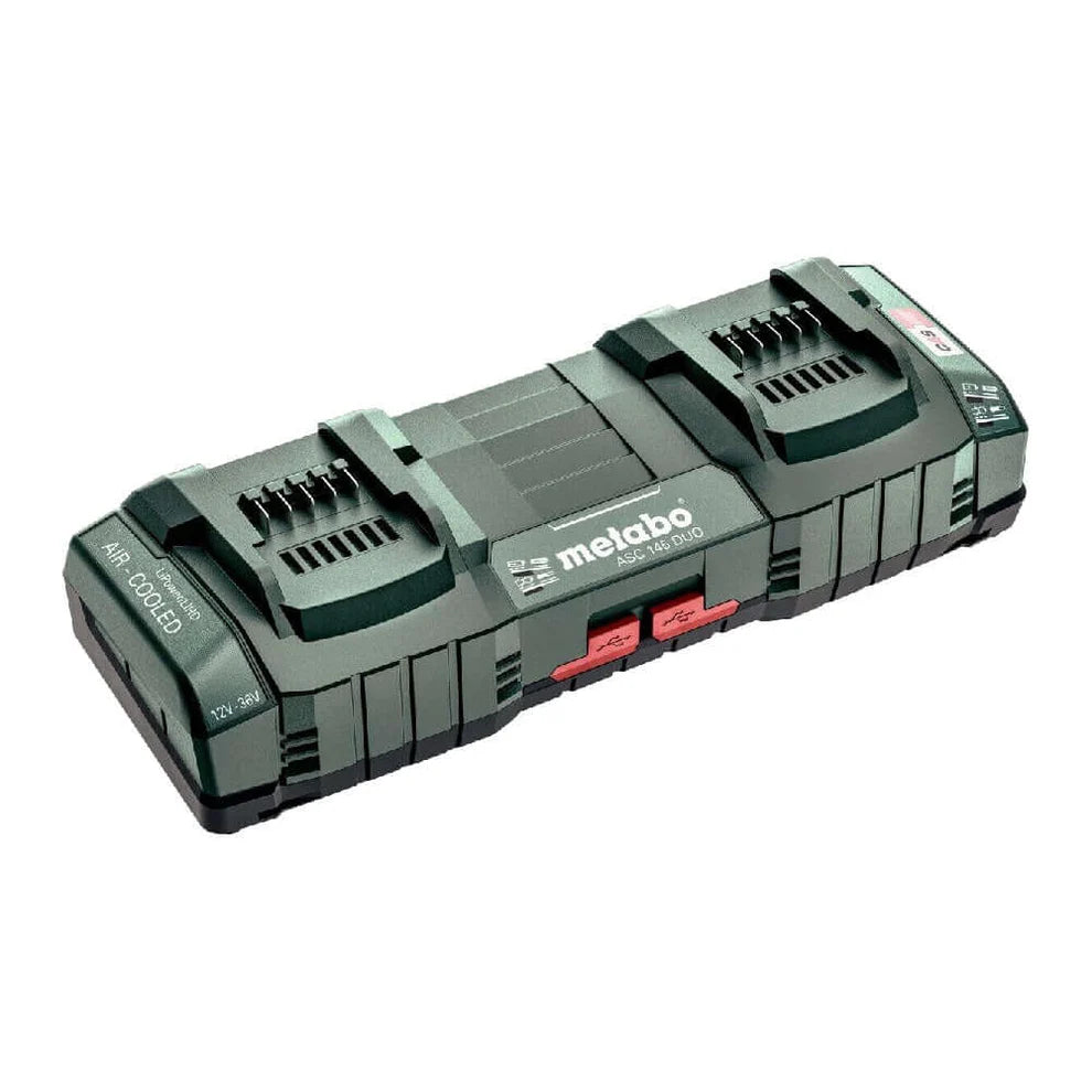 Metabo 12V-36V Li-ion Air Cooled Dual Fast Charger ASC 145