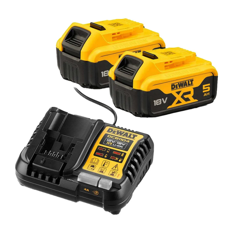 DeWalt 18V 5.0Ah XR batteries with charger kit