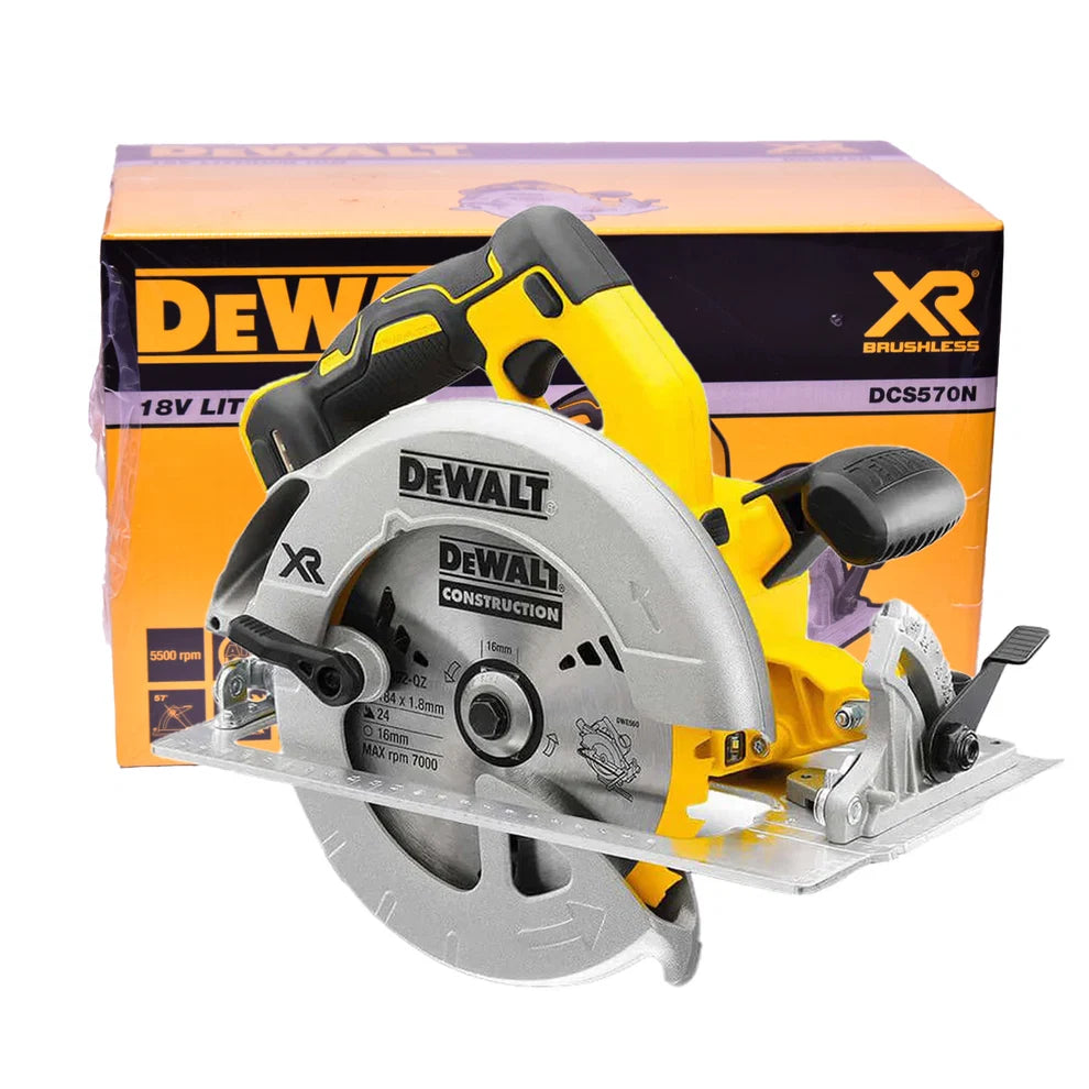 DeWALT 18V XR Circular Saw DCS570N-XE skin only with box packaging