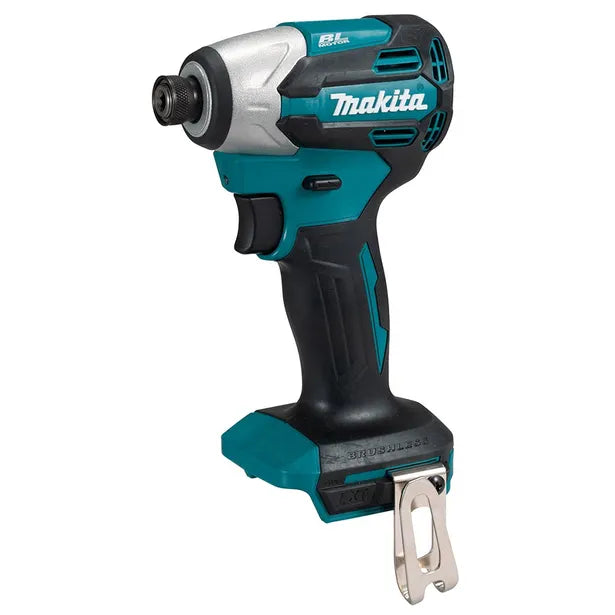 Makita DTD158Z 18V brushless impact driver in teal and black