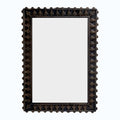 Wooden decorative wall mirror with carved motif 110x60cm