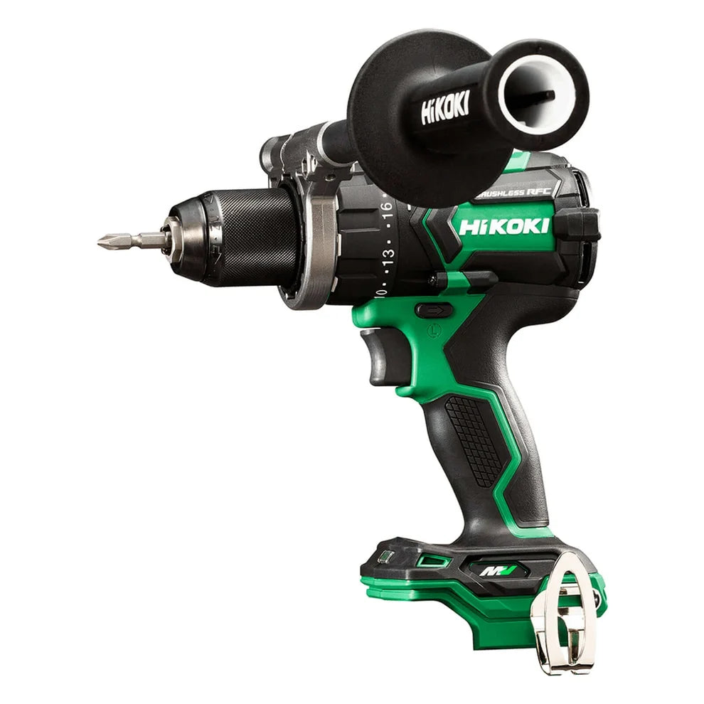 HiKOKI 36V brushless hammer drill driver DV36DC(H4Z) skin only with side handle and keyless chuck