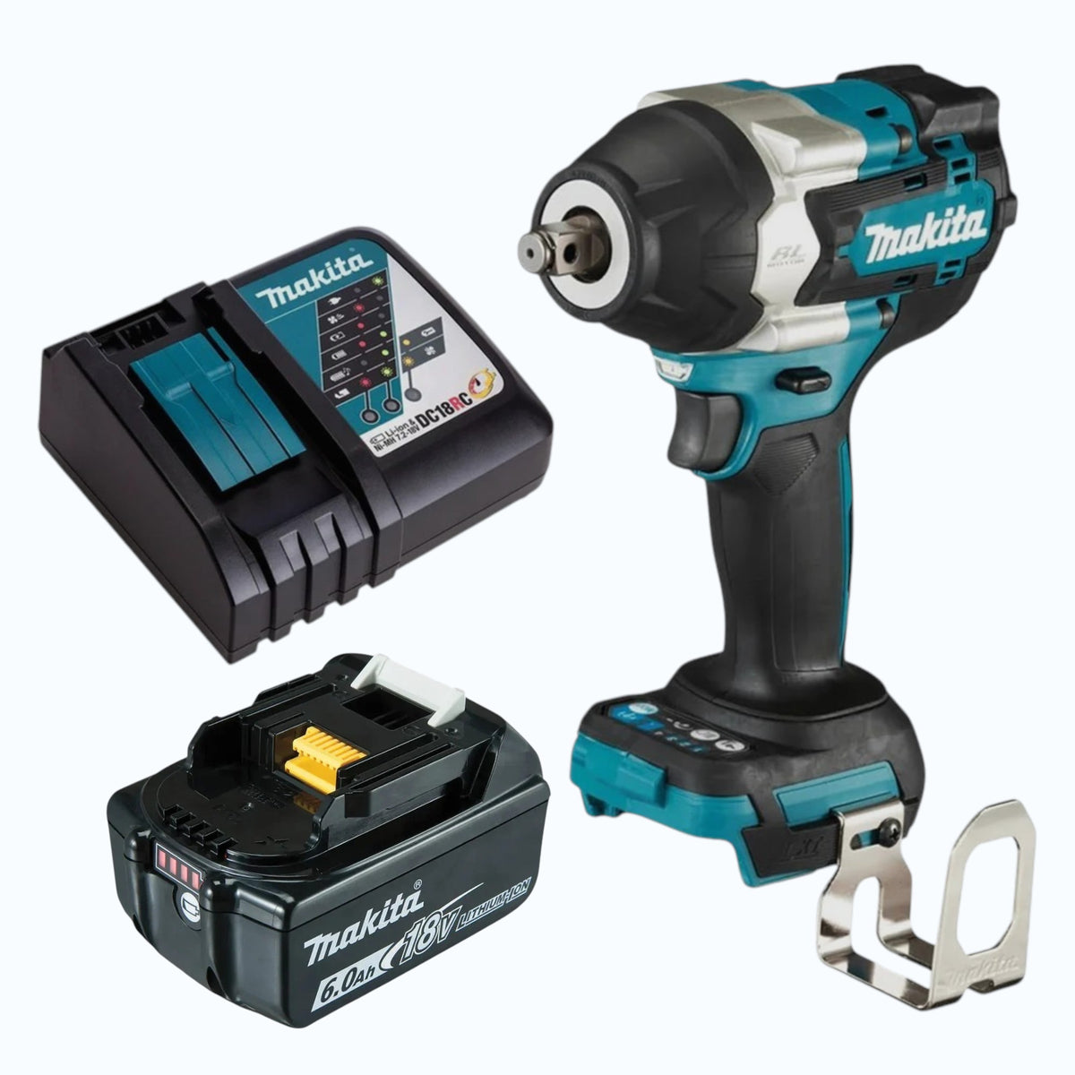 Makita 18V 6.0Ah Impact Wrench Kit with battery and charger