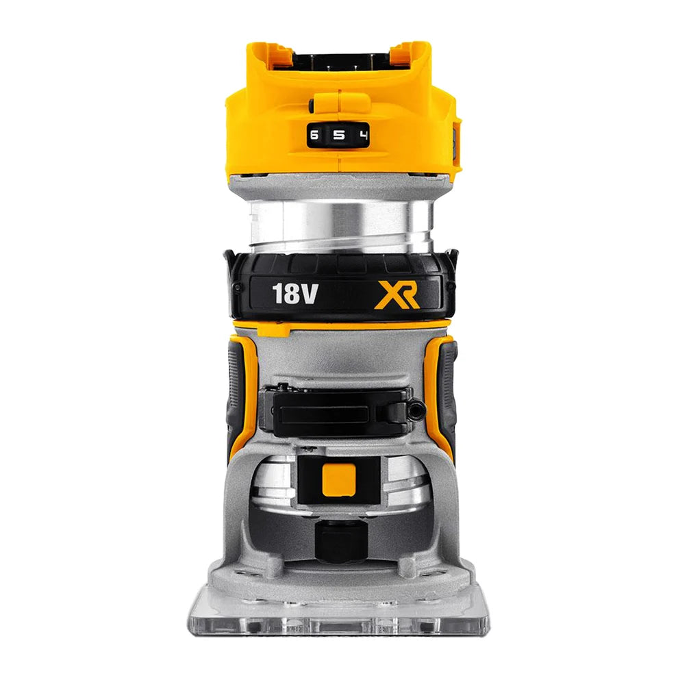 DeWALT 18V XR Brushless Compact Router DCW600N-XJ front view