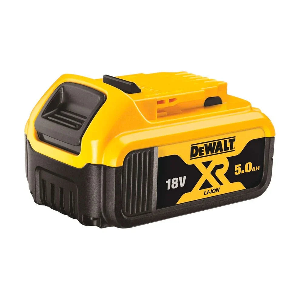 DeWalt 18V XR 5.0Ah battery close-up